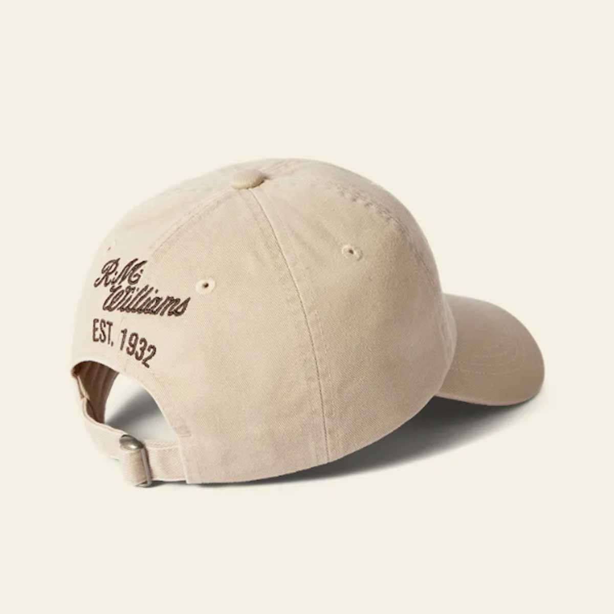 RM WILLIAMS Longhorn Twill Cap - Steers Head Logo - Ecru