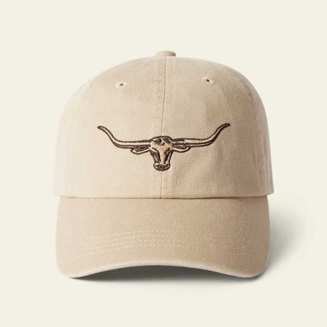RM WILLIAMS Longhorn Twill Cap - Steers Head Logo - Ecru