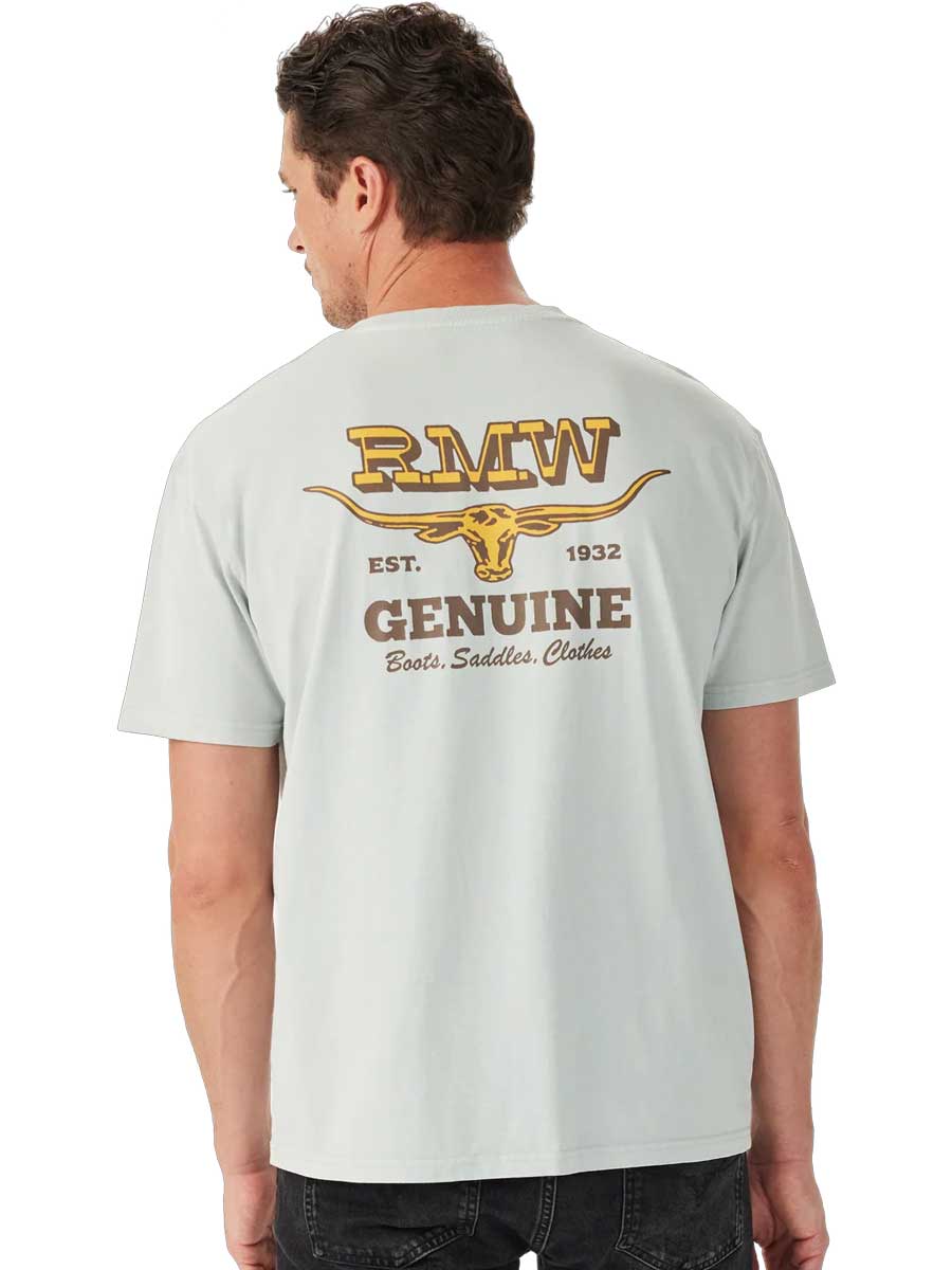 RM WILLIAMS Louth T-Shirt - Men's Crew Neck - Salt
