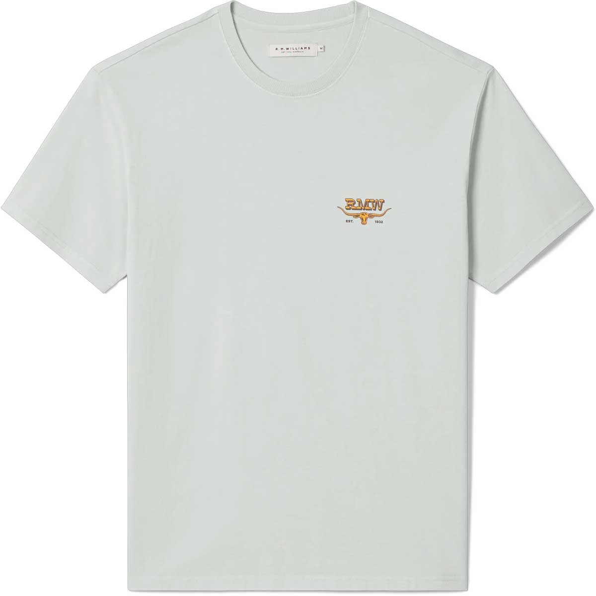 RM WILLIAMS Louth T-Shirt - Men's Crew Neck - Salt