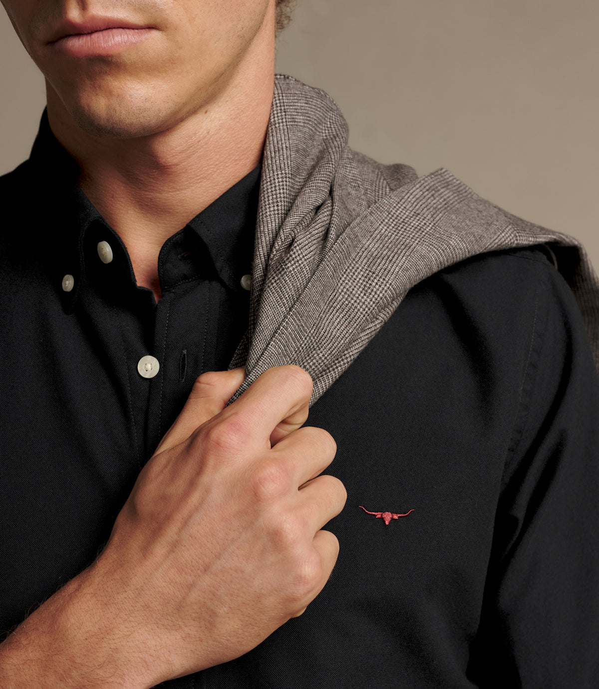 RM Williams Clapton Oxford Shirt in Black - view 4