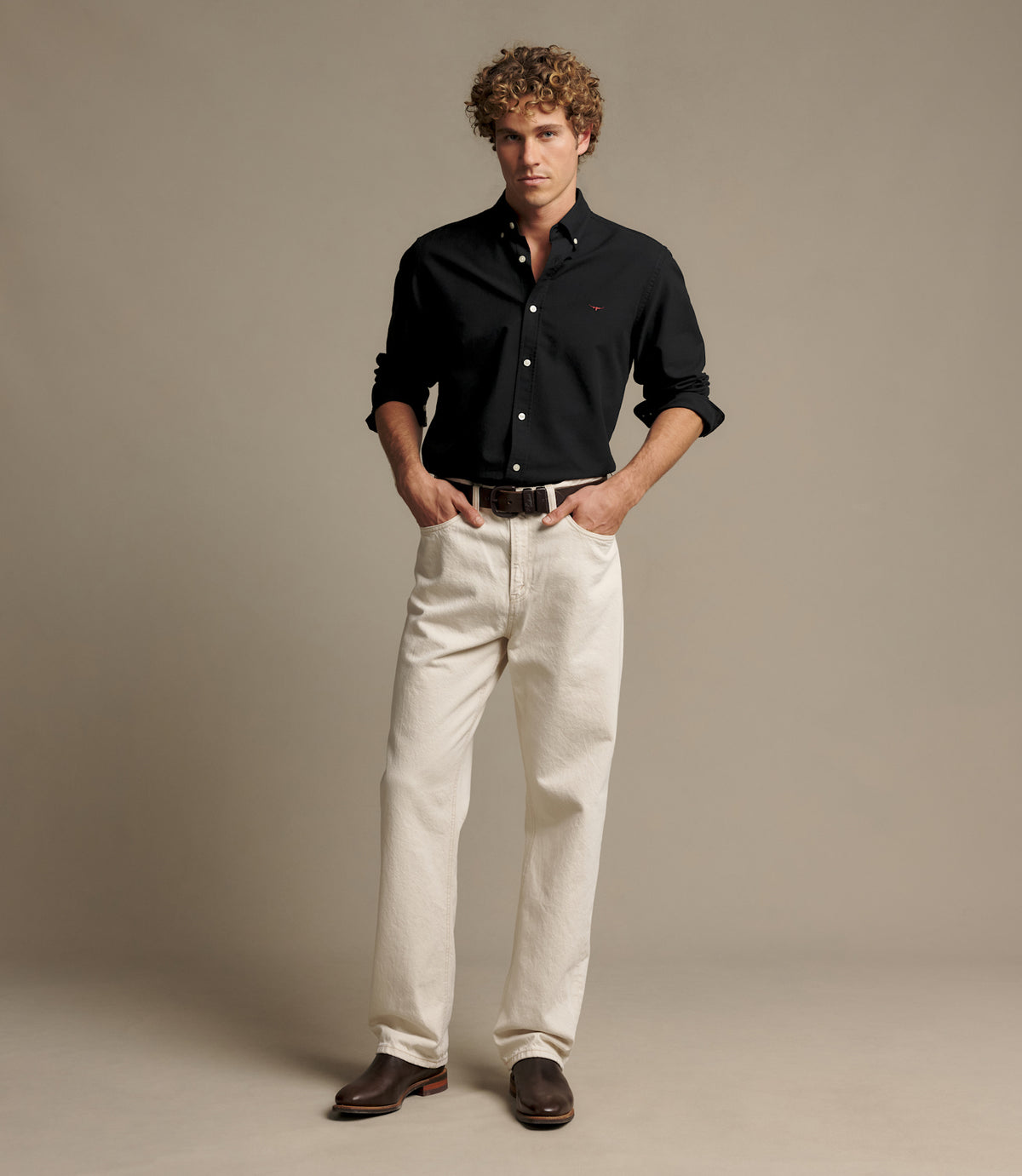 RM Williams Clapton Oxford Shirt in Black - view 2
