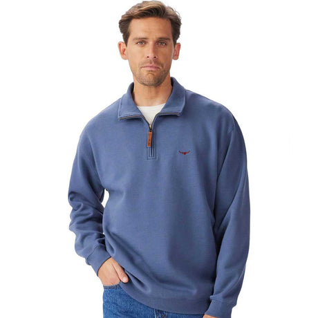 RM WILLIAMS Mulyungarie Quarter Zip Fleece - Men's - Blue