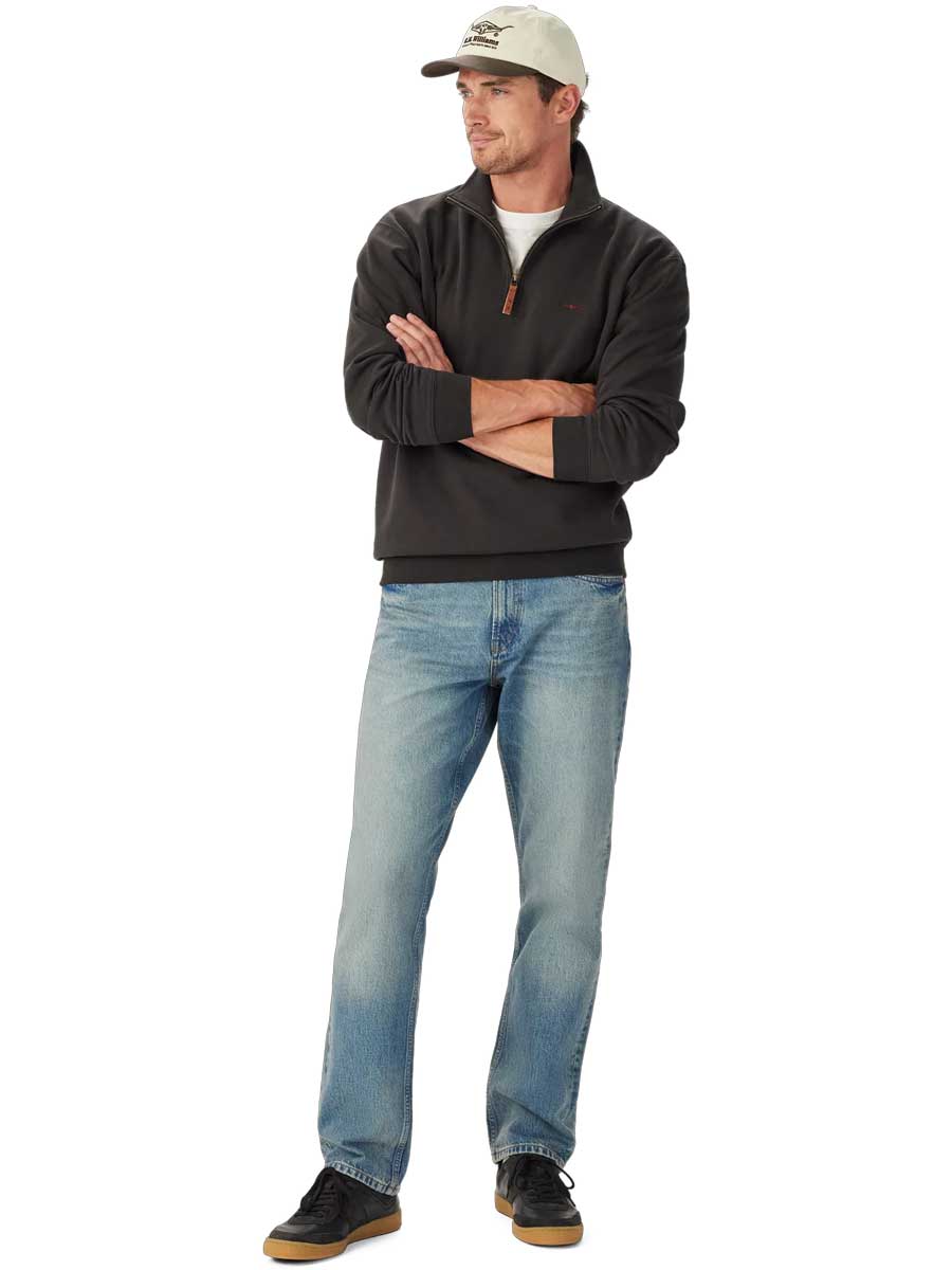 RM WILLIAMS Mulyungarie Quarter Zip Fleece - Men's - Charcoal