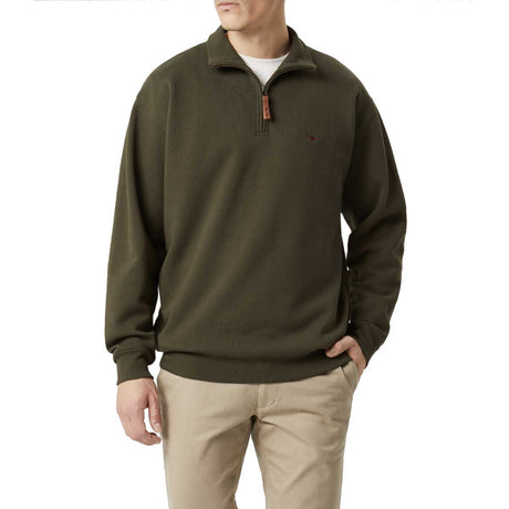 RM WILLIAMS Mulyungarie Quarter Zip Fleece - Men's - Fatigue Olive