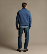 RM Williams Mulyungarie Quarter Zip Sweatshirt in Mid Blue - view 5