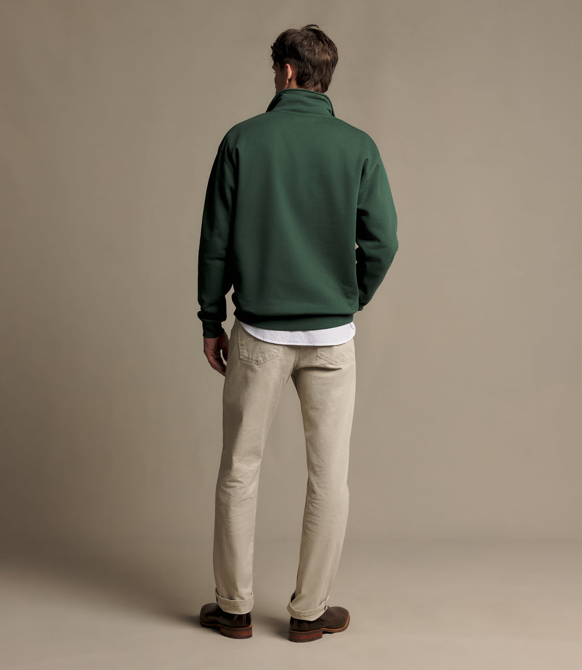 RM Williams Mulyungarie Quarter Zip Sweatshirt in Pine - view 5