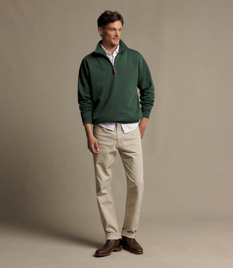 RM Williams Mulyungarie Quarter Zip Sweatshirt in Pine - view 2