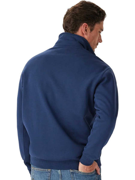 RM WILLIAMS Mulyungarie Quarter Zip Fleece - Men's - Vintage Blue