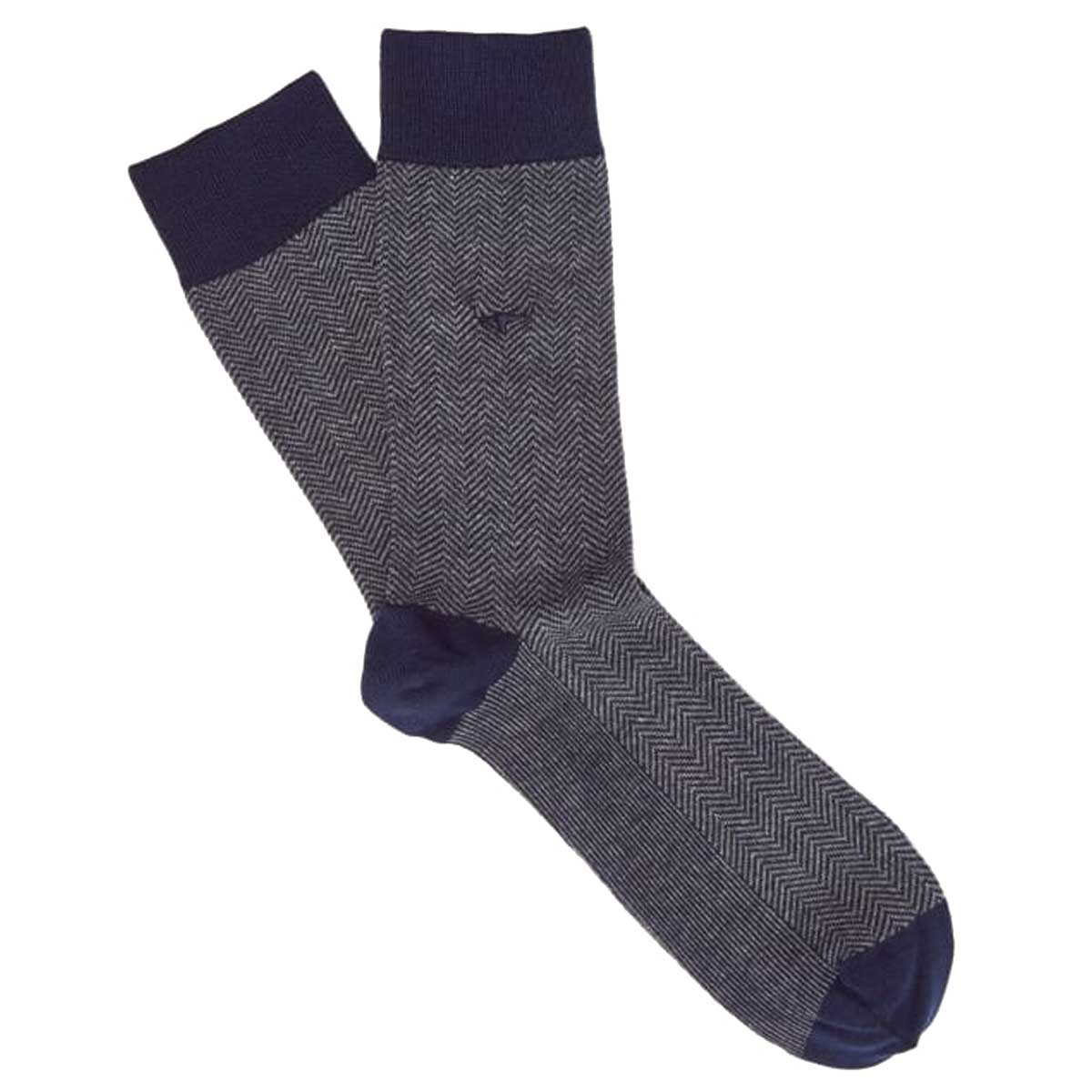 RM WiLLIAMS Nelson Men's Cotton Socks - Grey & Navy