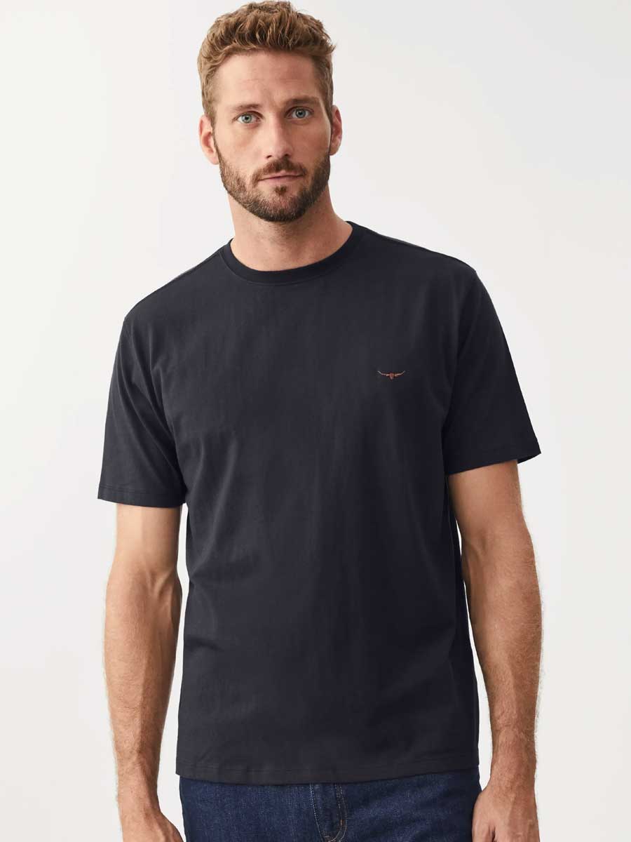 RM WILLIAMS Parson T-Shirt - Men's Crew Neck - Navy