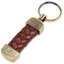 Load image into Gallery viewer, RM WILLIAMS Plaited Key Ring - Brown &amp; Brass
