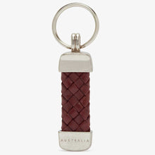 Load image into Gallery viewer, RM WILLIAMS Plaited Key Ring - Brown &amp; Nickel
