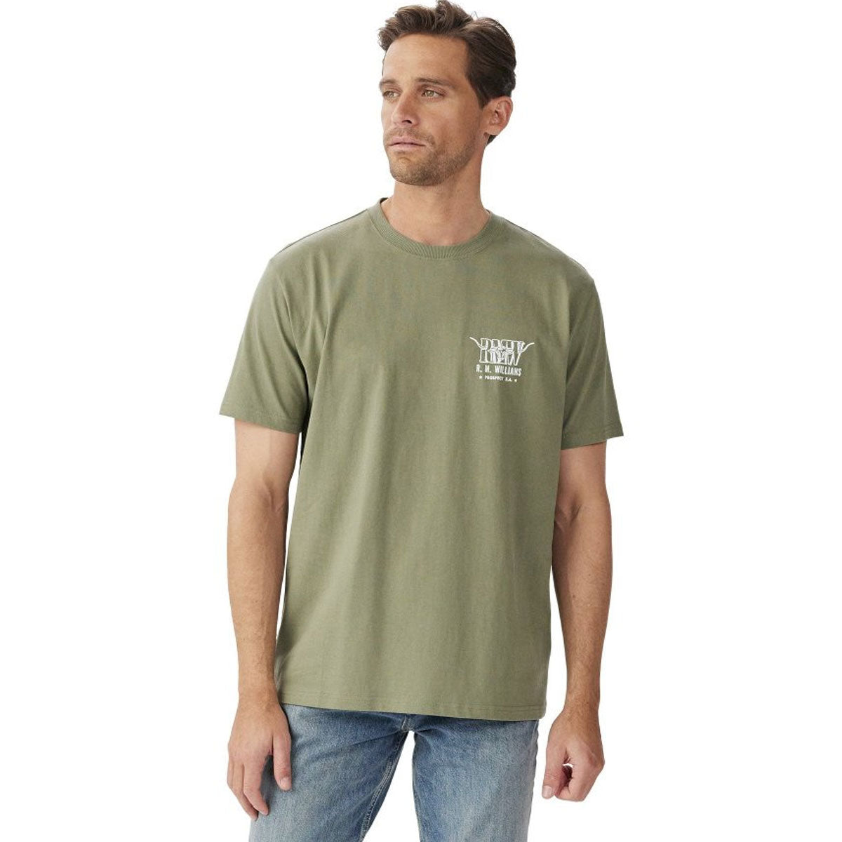 RM WILLIAMS Prospect T-Shirt - Men's - Fatigue Green