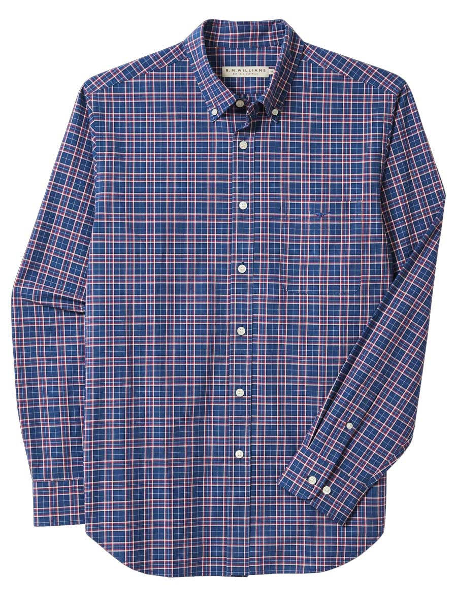 RM WILLIAMS Regular Button Down Shirt - Men's - Indigo Check