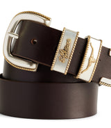 RM Williams Rope Drover Belt in Chestnut - view 4