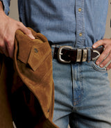 RM Williams Rope Drover Belt in Chestnut - view 2