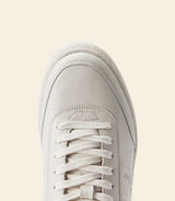 RM Williams Men's Sandbar Leather Trainers - White, laces and toe detail