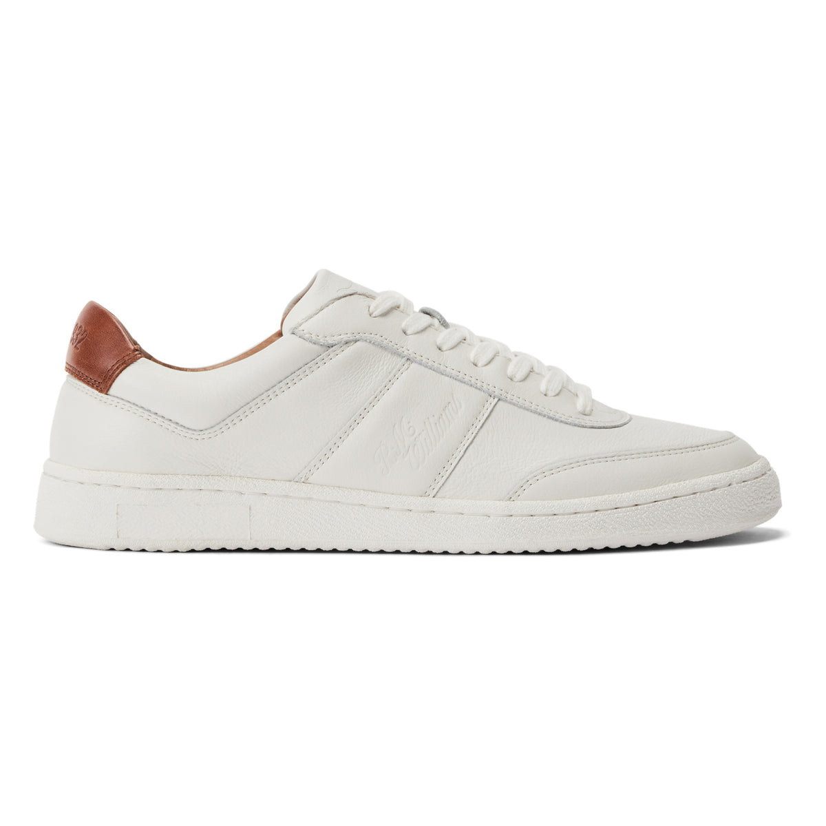 RM Williams Men's Sandbar Leather Trainers - White, side profile