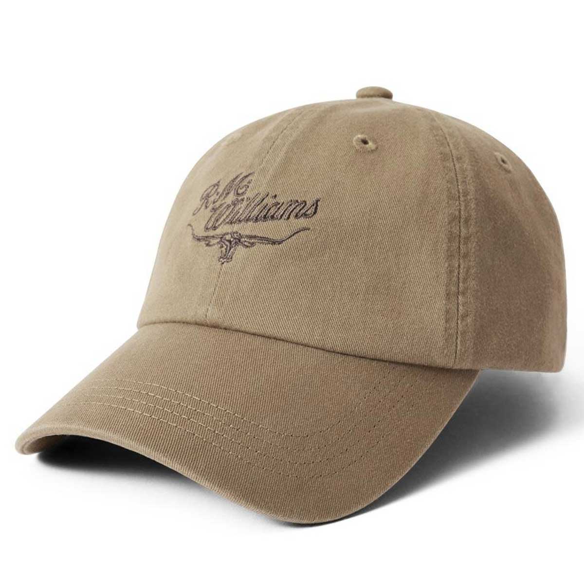 RM WILLIAMS Script longhorn Cap - Dark Olive