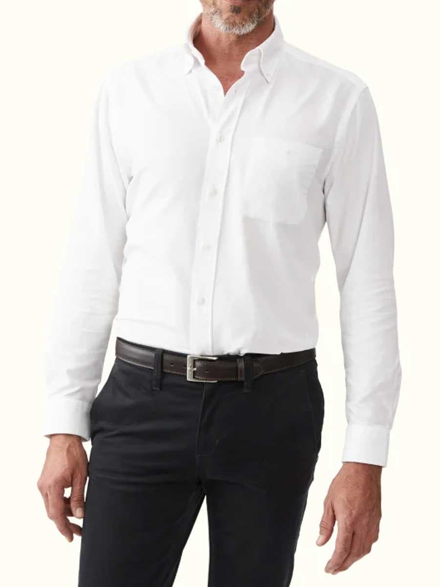 White Collins Button Down Shirt, R.M.Williams Shirts