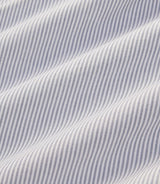 RM Williams Stanley Oxford shirt in navy and white stripes, striped Oxford fabric detail