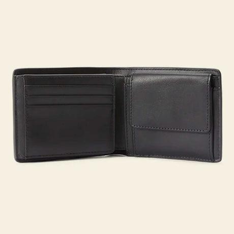 RM WILLIAMS Mens Leather Wallet with Coin Pocket & Tab - Black