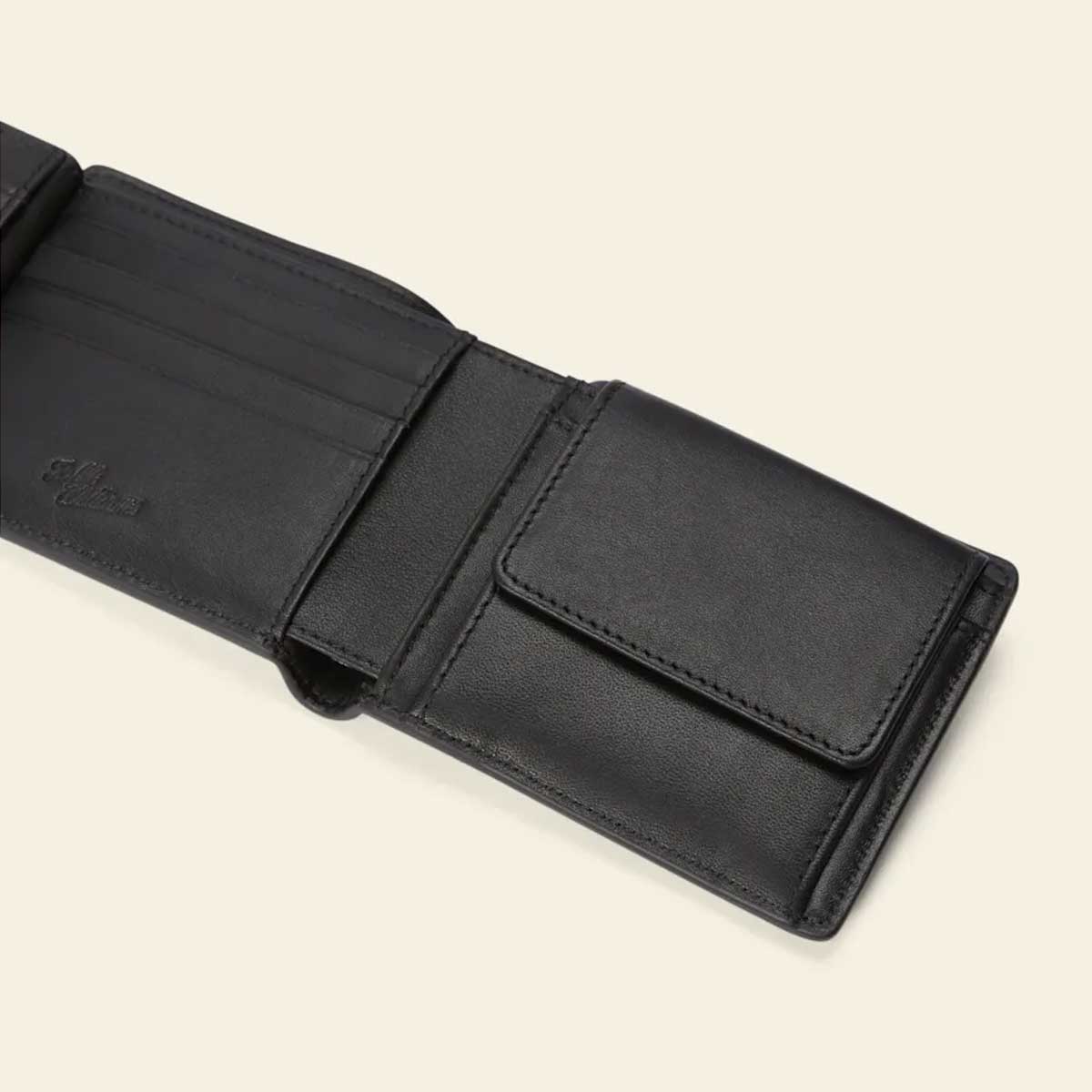 RM WILLIAMS Mens Leather Wallet with Coin Pocket & Tab - Black