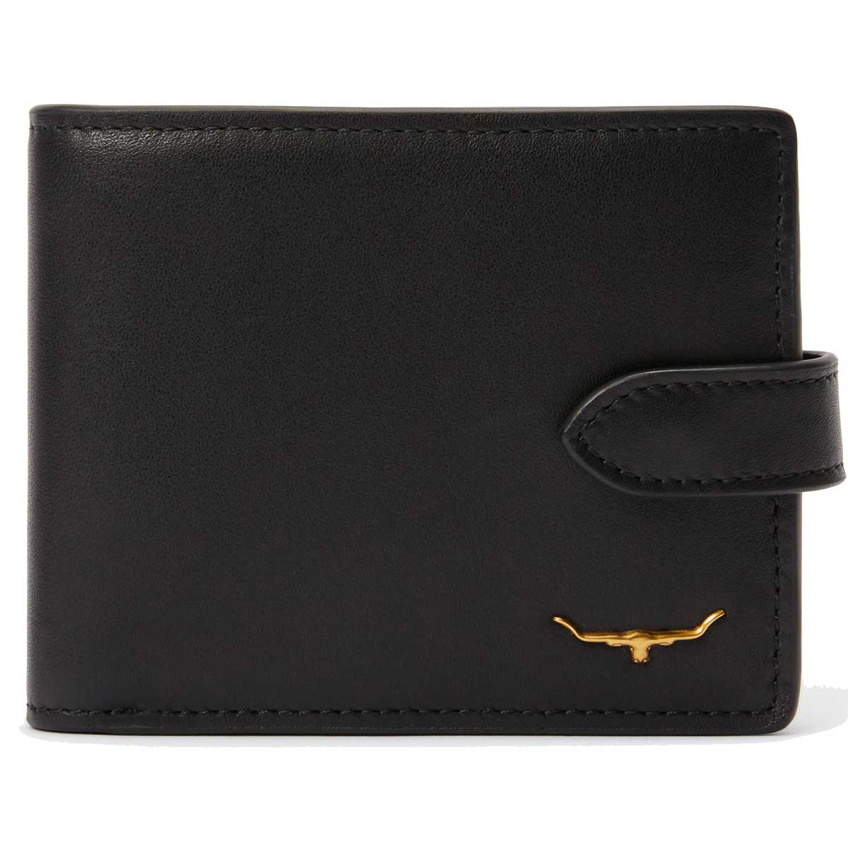 RM WILLIAMS Mens Leather Wallet with Coin Pocket & Tab - Brown