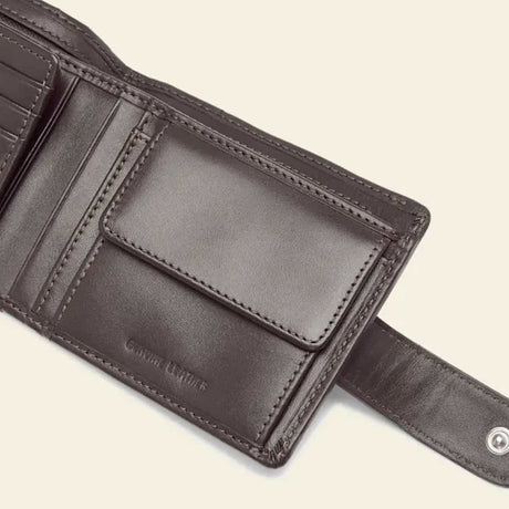 RM WILLIAMS Mens Leather Wallet with Coin Pocket & Tab - Brown
