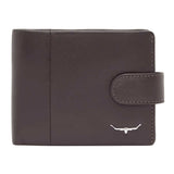 RM WILLIAMS Mens Leather Wallet with Coin Pocket & Tab - Brown