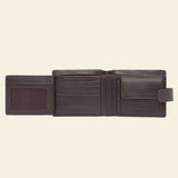 RM WILLIAMS Mens Leather Wallet with Coin Pocket & Tab - Brown