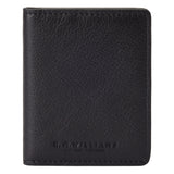 RM Williams Farrier Fold Leather Cardholder - Black, closed front view