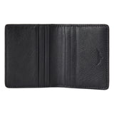 RM Williams Farrier Fold Leather Cardholder - Black, open interior with card slots