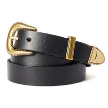 Load image into Gallery viewer, RM WILLIAMS Women&#39;s Agnes Double Butt Leather Belt - Black
