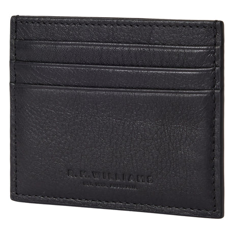 RM Williams Farrier Leather Cardholder - Black, front product view