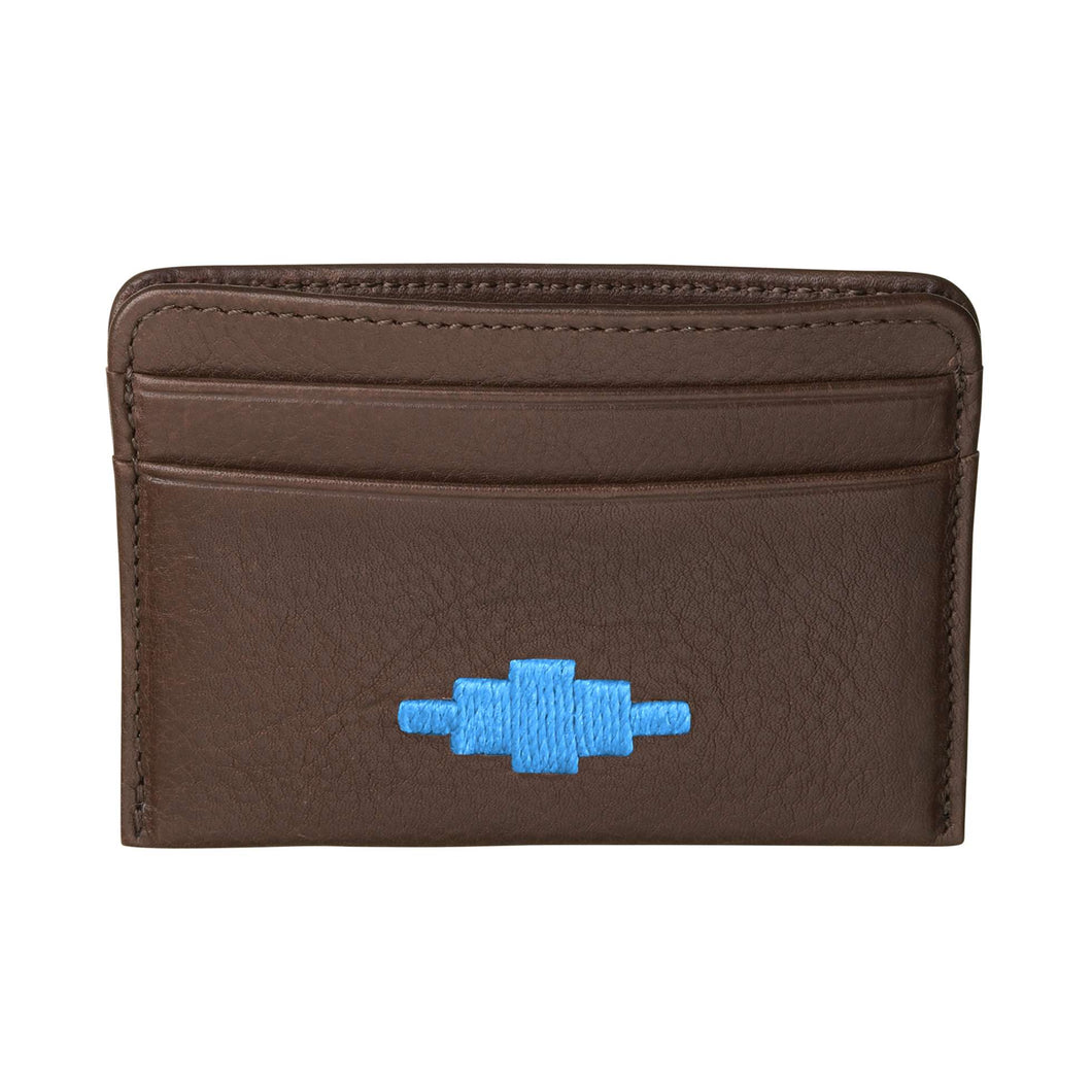 PAMPEANO - Rombo Card Slip - Brown Leather