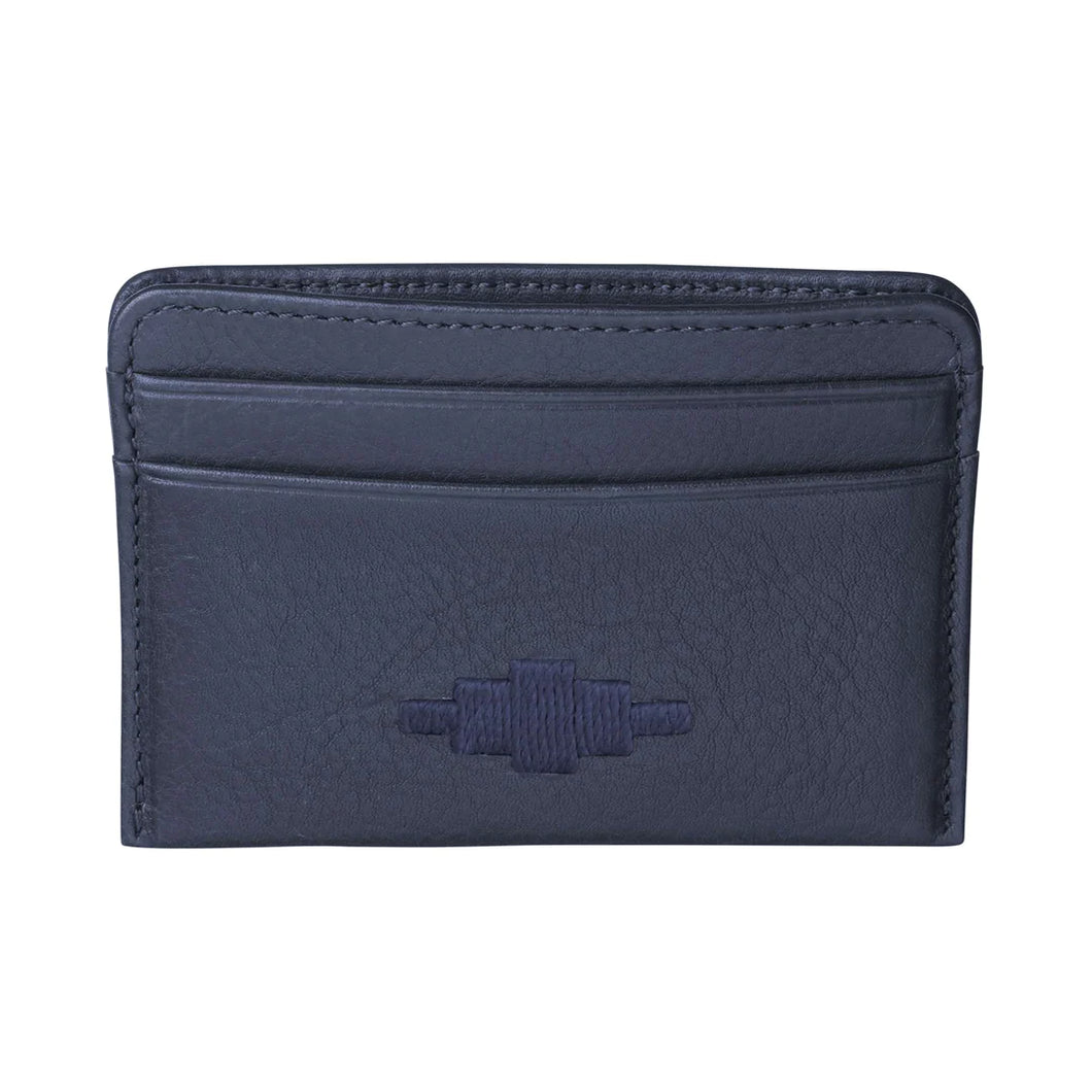 PAMPEANO - Rombo Card Slip - Navy Leather