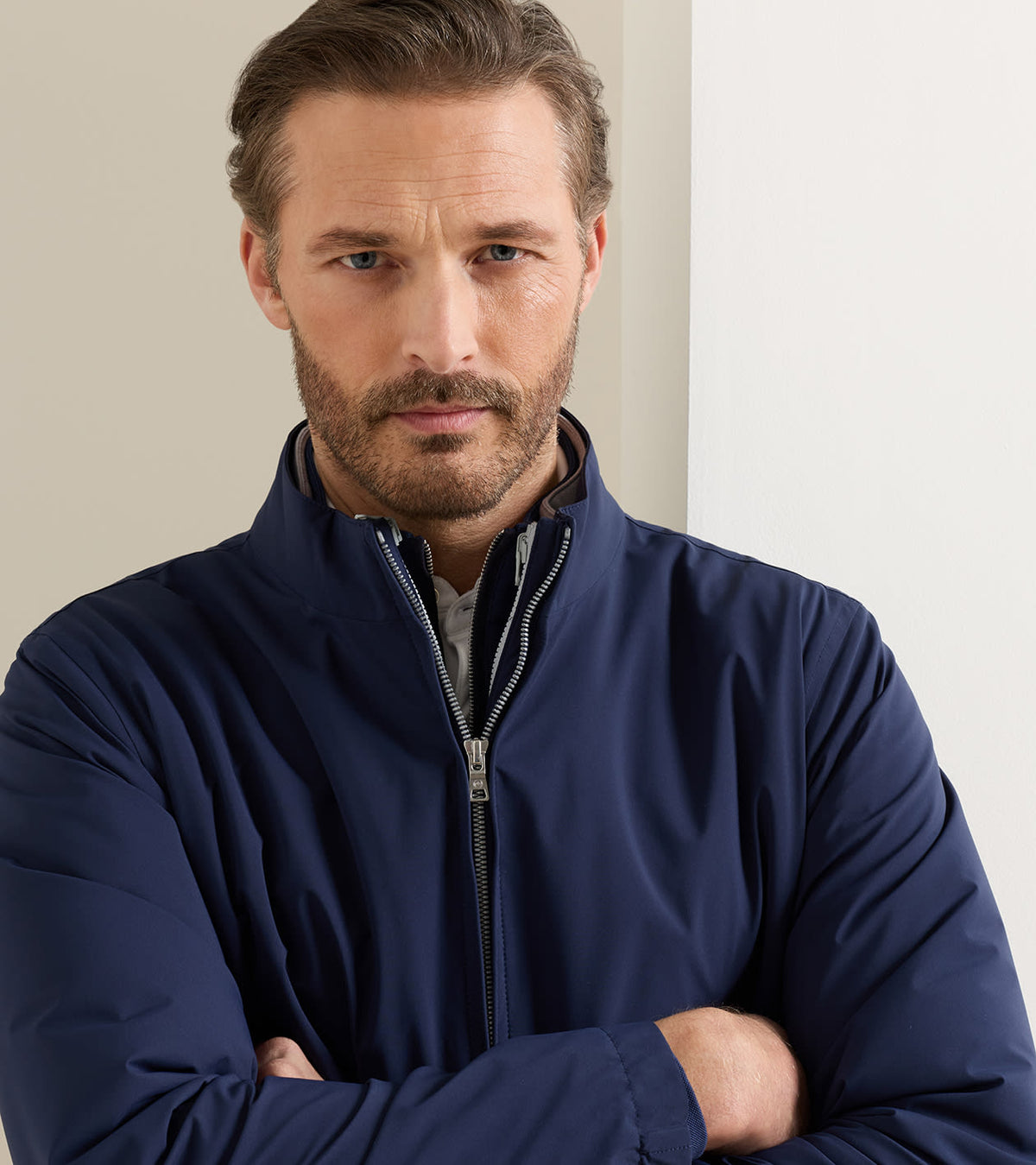 Peter Millar Ryder 3-In-1 Jacket in Navy - fabric detail