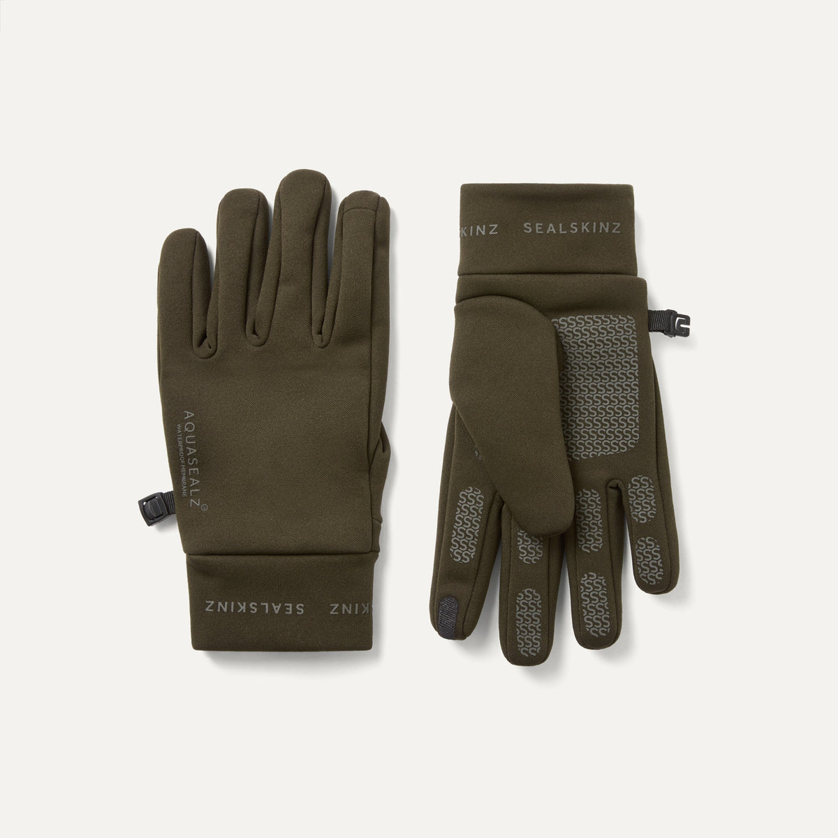 SEALSKINZ Acle WP Waterproof Soft Shell Gloves in Olive