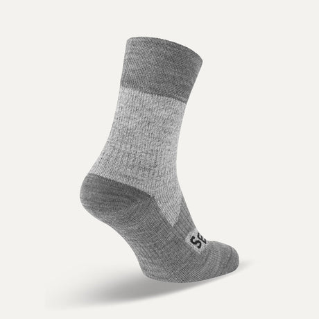 SEALSKINZ Bircham Waterproof All Weather Ankle Length Socks - Grey & Grey Marl