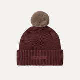 SEALSKINZ Earsham Waterproof Cold Weather Roll Cuff Beanie in Burgundy