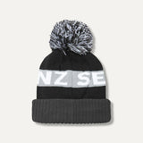 SEALSKINZ Foulden Water Repellent Cold Weather Bobble Hat – Black / Grey / White