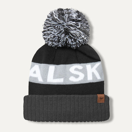 SEALSKINZ Foulden Water Repellent Cold Weather Bobble Hat – Black / Grey / White