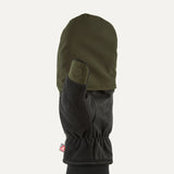 SEALSKINZ Walpole Windproof Cold Weather Convertible Mitts - Olive Green & Black