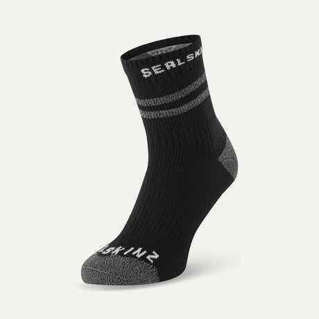 SEALSKINZ Mautby Waterproof Warm Weather Ankle Length Socks with Hydrostop in Black