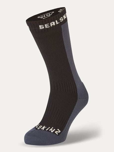 SEALSKINZ Starston Waterproof Cold Weather Mid Length Socks - Black