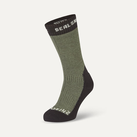 SEALSKINZ Stanfield Waterproof Extreme Cold Weather Mid Length Socks in Olive