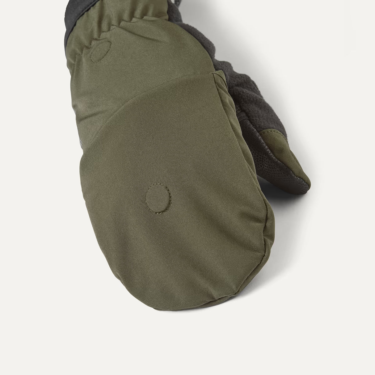 SEALSKINZ Walpole Windproof Cold Weather Convertible Mitts - Olive Green & Black