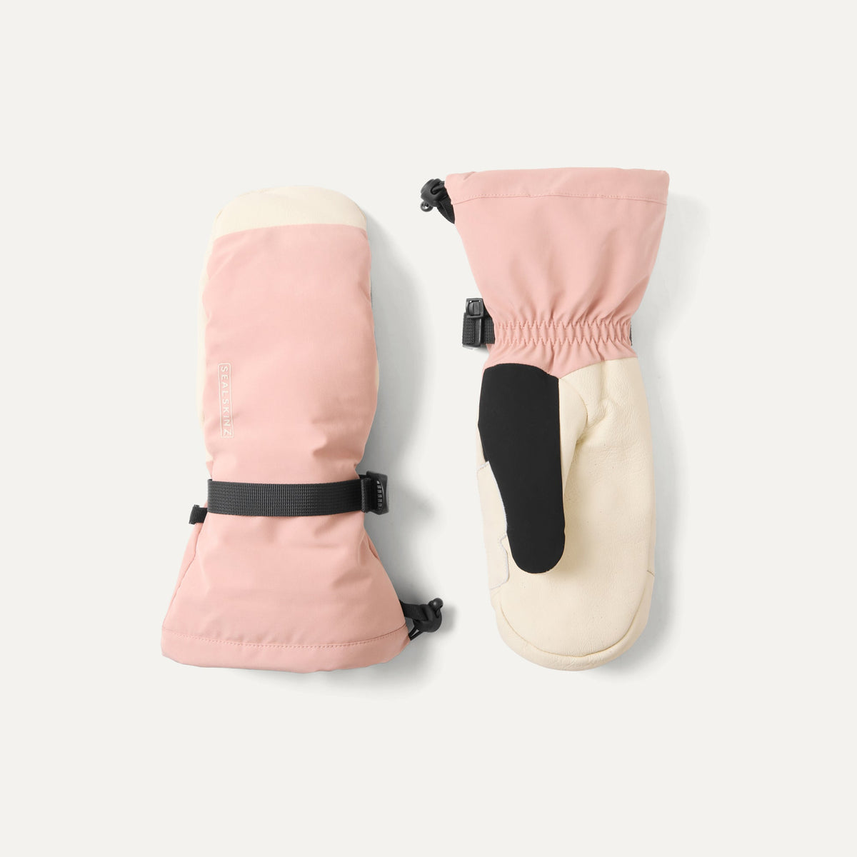 SEALSKINZ Whinburgh Women's Waterproof Thermal Ski Five Finger Mittens in Pink